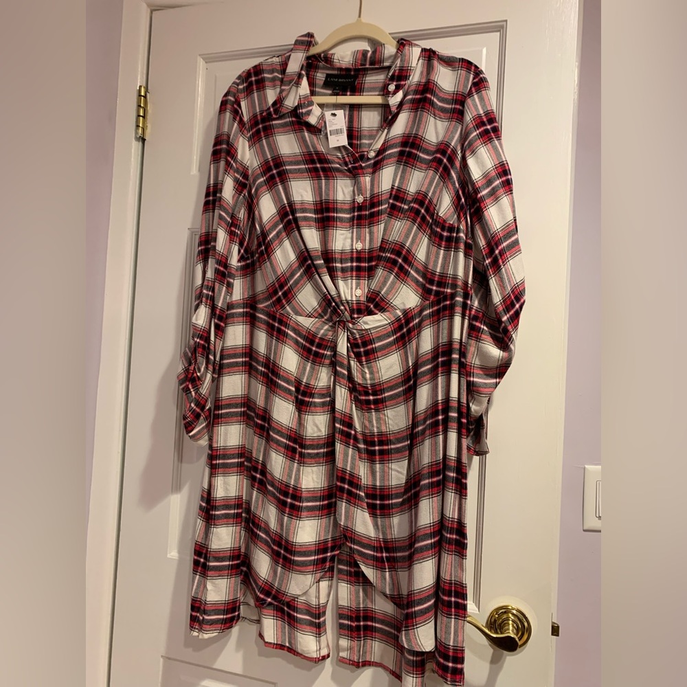 Long plaid tunic